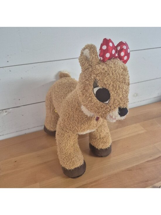 Build-A-Bear Workshop Other - Build-A-Bear Plush Deer With Red Polka Dot Bow & Heart Gem 14" Soft Stuffed Toy